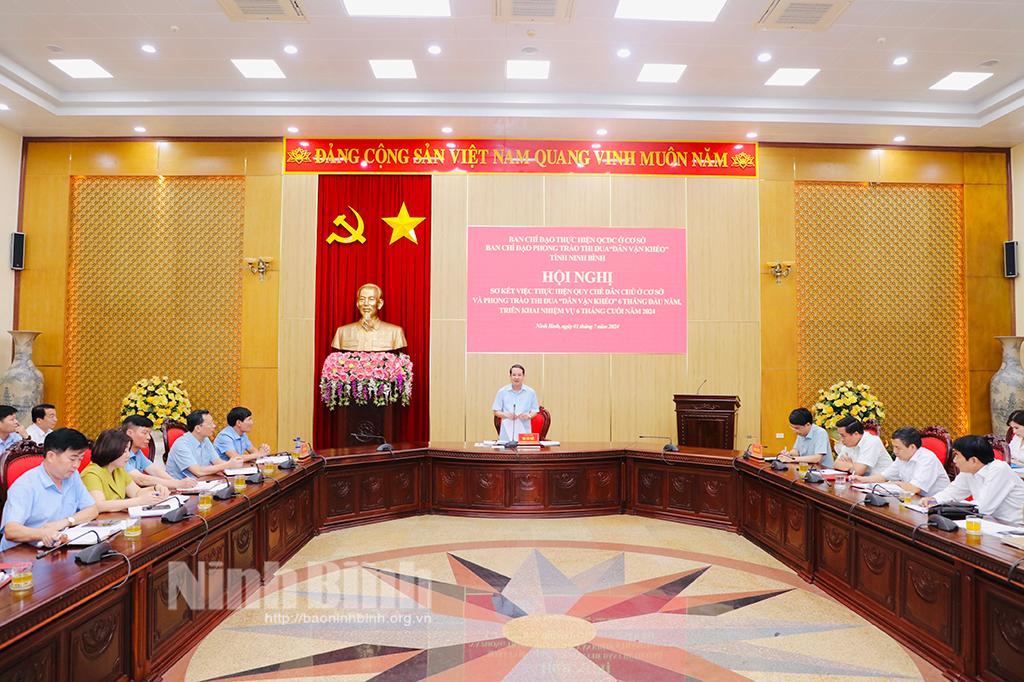 Triển khai việc thực hiện Quy chế dân chủ ở cơ sở và phong trào thi đua "Dân vận khéo" 6 tháng cuối năm