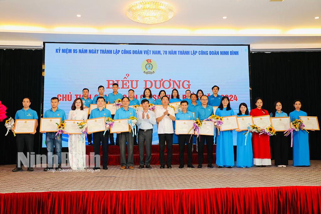 Biểu dương 95 chủ tịch công đoàn cơ sở tiêu biểu năm 2024