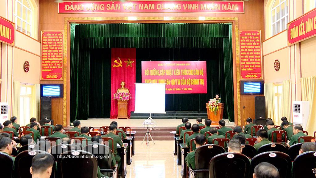 Đảng ủy Quân sự tỉnh bồi dưỡng, cập nhật kiến thức cho cán bộ năm 2024