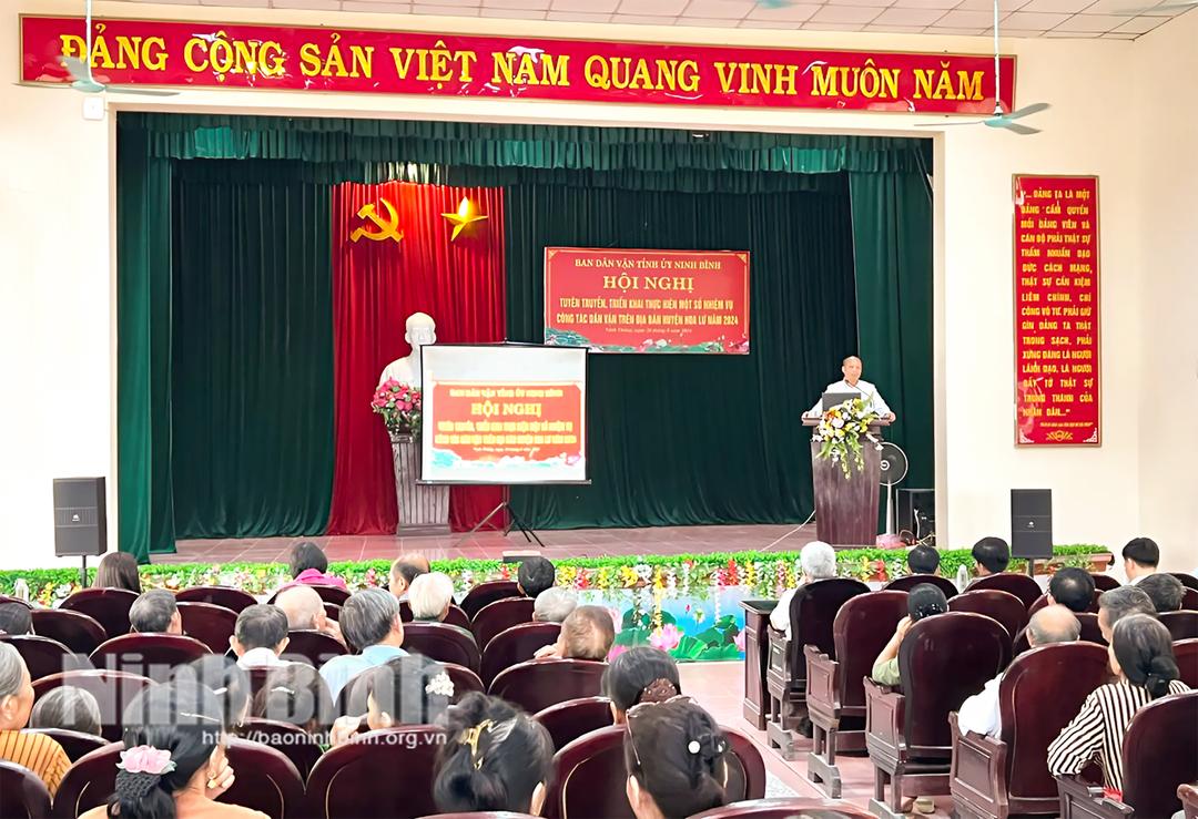 Tuyên truyền, triển khai thực hiện một số nhiệm vụ công tác dân vận tại huyện Hoa Lư