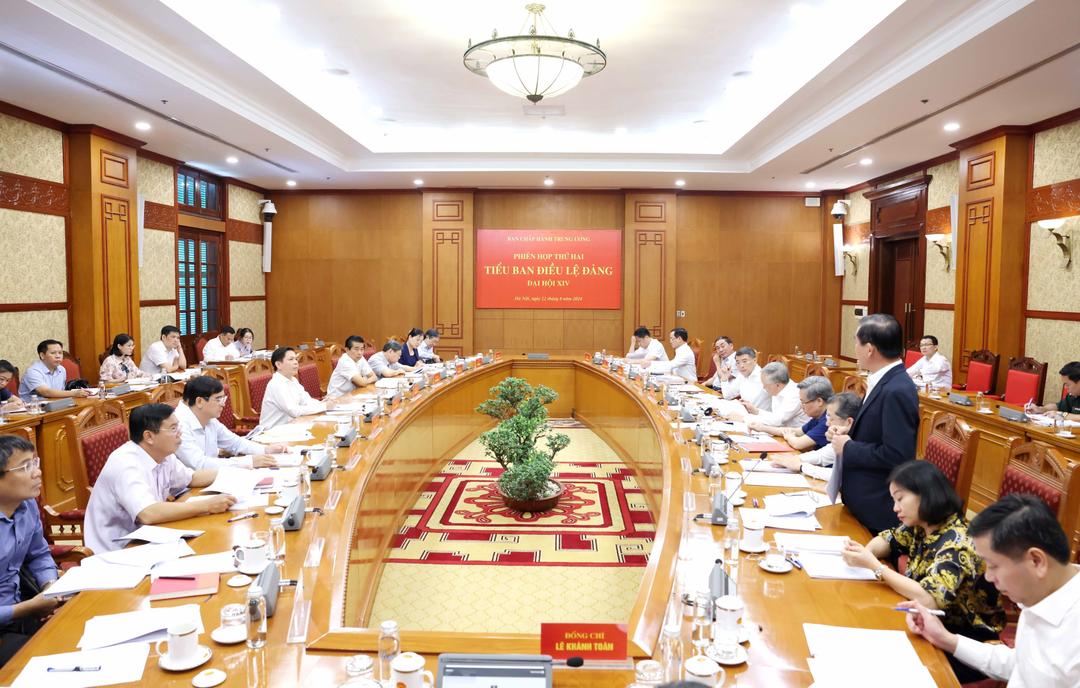Phiên họp thứ hai Tiểu ban Điều lệ Đảng Đại hội XIV