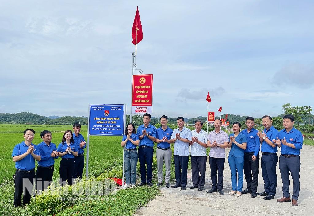 Khánh thành công trình thanh niên "Đường cờ Tổ quốc" tại Yên Mô