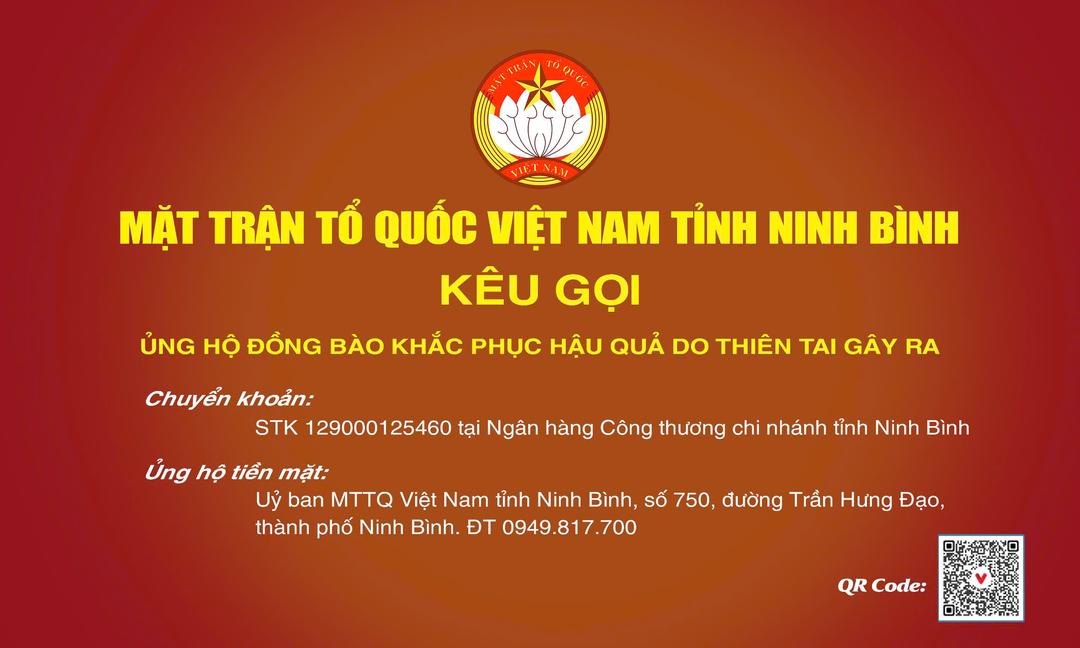 Ủy ban MTTQ Việt Nam tỉnh đã tiếp nhận 23,2 tỷ đồng ủng hộ đồng bào bị bão lụt