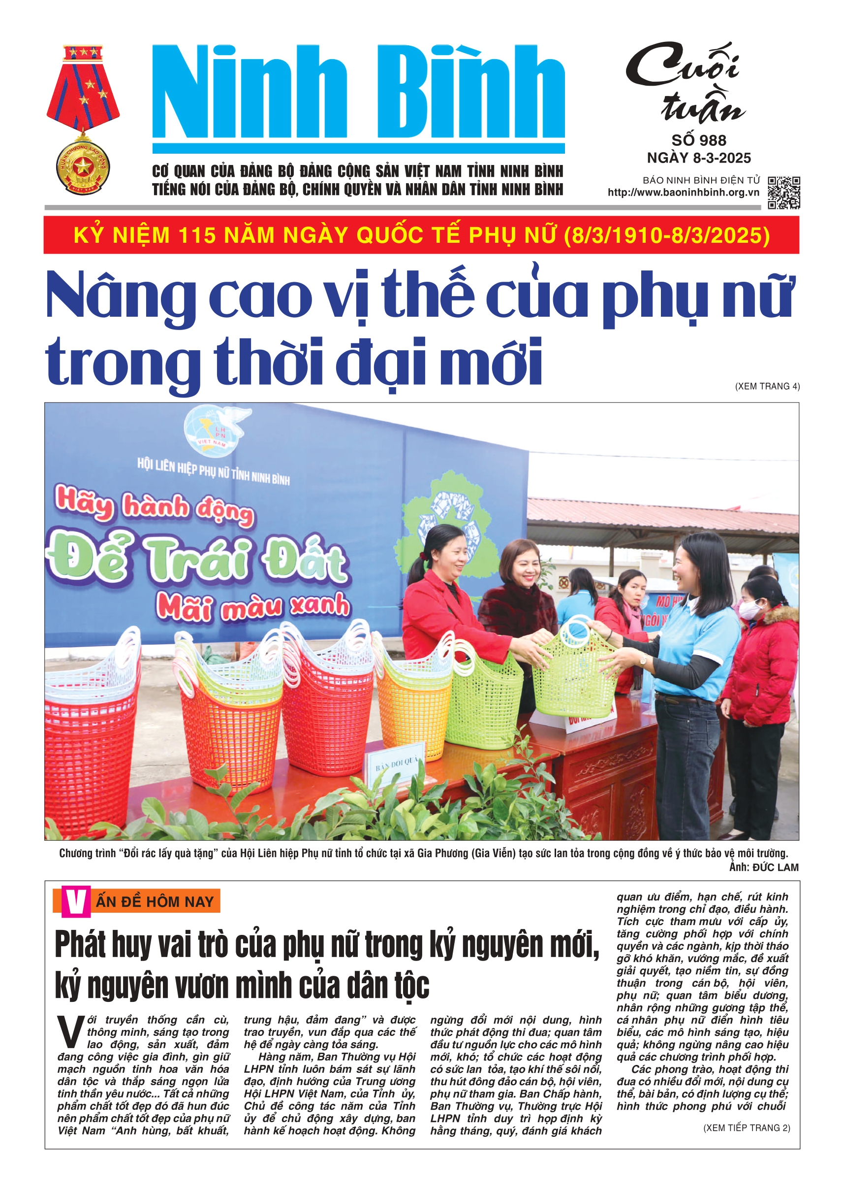 Ninh Bình cuối tuần số 988 (8/3/2025)